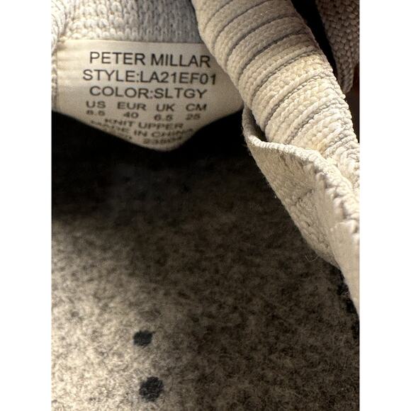 Peter Millar Glide V3 Knit Sneakers Men’s 8.5 Light Gray Lightweight Casual - Picture 7 of 8